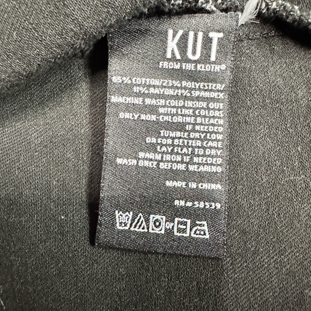 KUT from the Kloth Belle Jacket Medium Gray Denim Snap Front Cropped Chic S5 - Picture 9 of 10